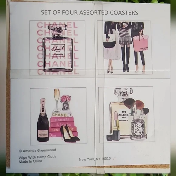 Amanda Greenwood Four Pack Fashion Ceramic Coasters - Picture 3 of 7